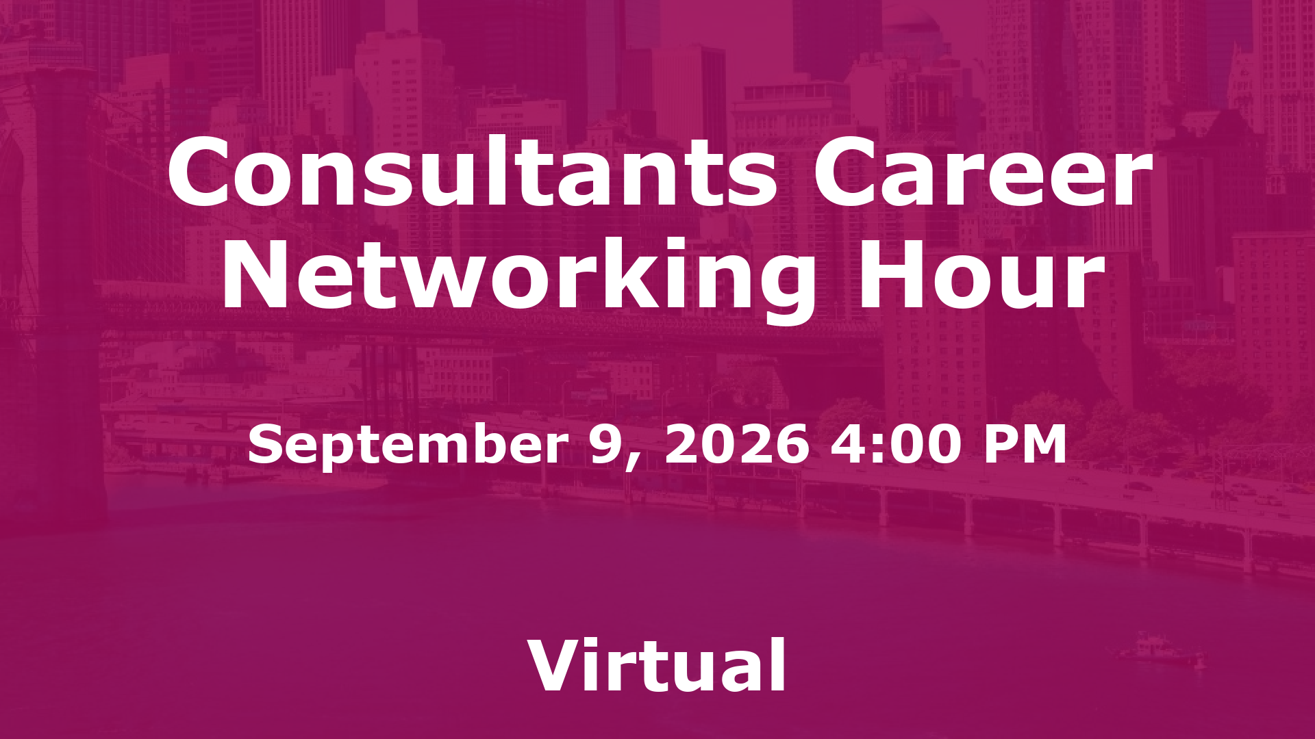 Consultants Career Networking Hour event image